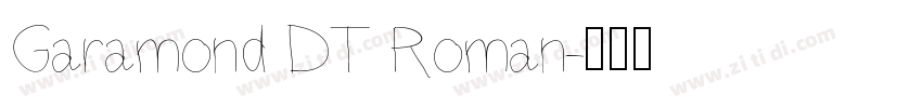 Garamond DT Roman字体转换